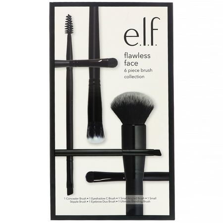 Makeupborstar, Skönhet: E.L.F, Flawless Face Kit, 6 Piece Brush Collection