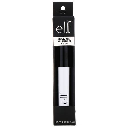Läppar, Makeup, Skönhet: E.L.F, Lock On Lip Primer, Clear, 0.1 oz (2.8 g)