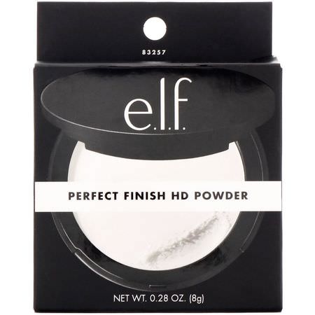 Pressat Pulver, Ansikte, Smink, Skönhet: E.L.F, Perfect Finish, HD Powder, Clear, 0.28 oz (8 g)