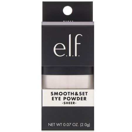 Ögonskugga, Ögon, Smink, Skönhet: E.L.F, Smooth & Set, Eye Powder, Sheer, 0.07 oz (2.0 g)