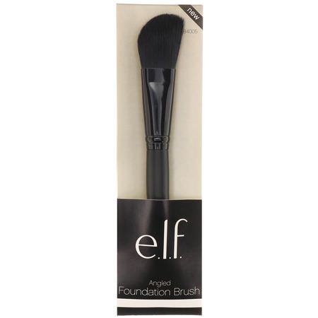 Makeupborstar, Skönhet: E.L.F, Studio, Angled Foundation Brush, 1 Brush