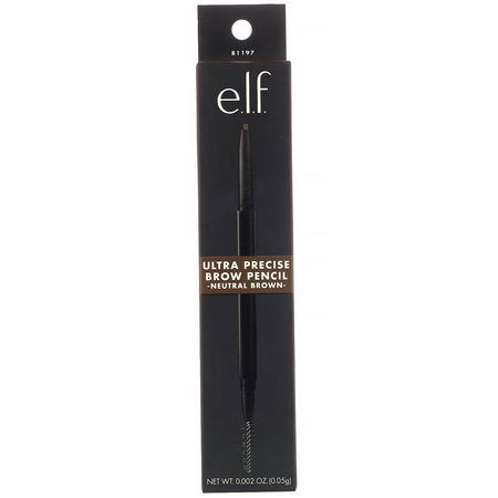 Gels, Brow Pencils, Eyes, Makeup: E.L.F, Ultra Precise Brow Pencil, Neutral Brown, 0.002 oz (0.05 g)