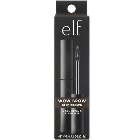 Gels, Brow Pencils, Eyes, Makeup: E.L.F, Wow Brow Gel, Deep Brown, 0.12 oz (3.5 g)