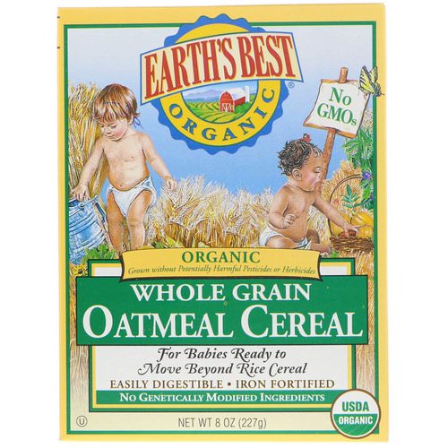 Earth's Best, Organic Whole Grain Oatmeal Cereal, 8 oz (227 g) Review