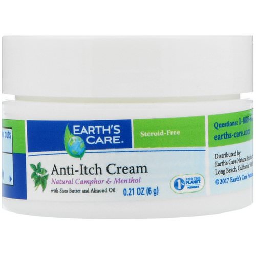 Earth's Care, Anti-Itch Cream, with Shea Butter and Almond Oil, 0.21 oz (6 g) Review