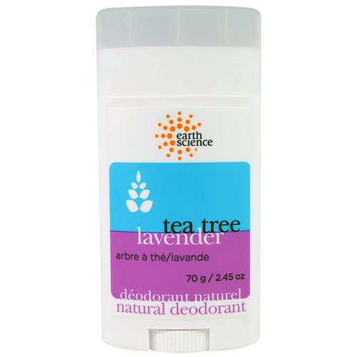 Earth Science, Natural Deodorant, Tea Tree, Lavender, 2.45 oz (70 g) Review