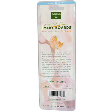 Nagelvård, Bad: Earth Therapeutics, Emery Boards, Nail Filers, 15 Boards