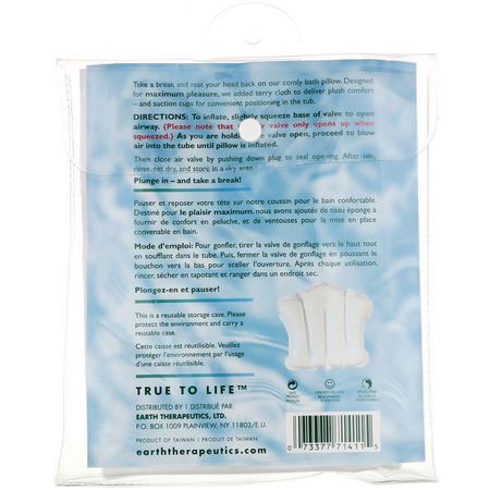 Badkar, Dusch: Earth Therapeutics, Terry Covered Bath Pillow, Relaxation Therapy, 1 Pillow