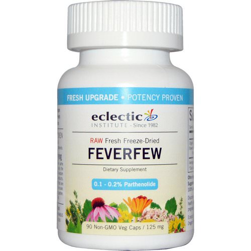 Eclectic Institute, Feverfew, 125 mg, 90 Non-GMO Veggie Caps Review