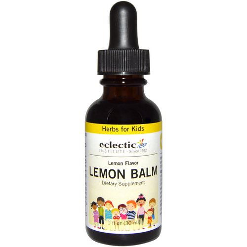 Eclectic Institute, Herbs For Kids, Lemon Balm, Lemon Flavor, 1 fl oz (30 ml) Review