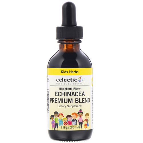 Eclectic Institute, Kids Herbs, Echinacea Premium Blend, Blackberry Flavor, 2 fl oz (60 ml) Review