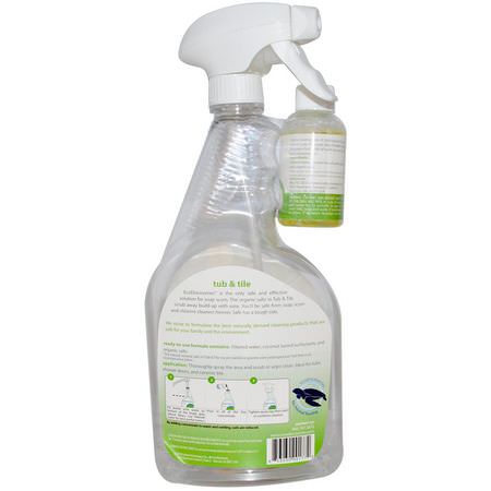 Duschrengöringsmedel, Badkar, Hushåll, Rengöring: EcoDiscoveries, Tub & Tile, Soap Scum Remover, 2 fl oz (60 ml) Concentrate w/ 1 Spray Bottle
