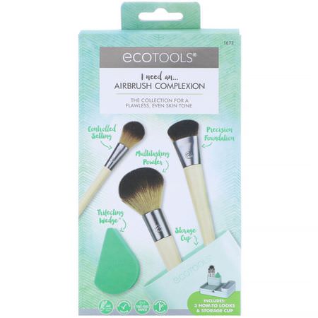 Makeupsvampar, Makeupborstar, Skönhet: EcoTools, Airbrush Complexion Kit, 5 Piece Kit