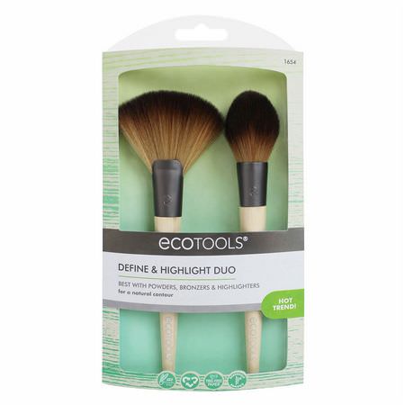 Presentpaket, Sminkborstar, Skönhet: EcoTools, Define & Highlight Duo, 2 Brushes