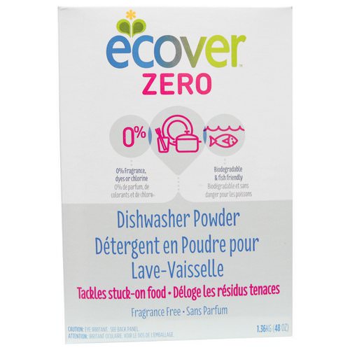 Ecover, Zero Dishwasher Powder, Fragrance Free, 48 oz (1.36 kg) Review