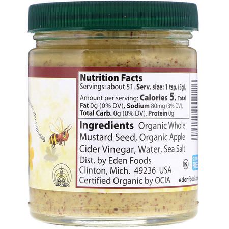 Senap, Vingrön, Oljor: Eden Foods, Organic Brown Mustard, 9 oz (255 g)