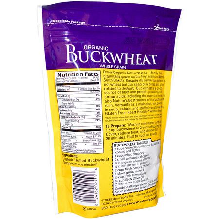 Bröd, Säd, Ris, Pasta: Eden Foods, Organic, Buckwheat, Hulled Whole Grain, 16 oz (454 g)