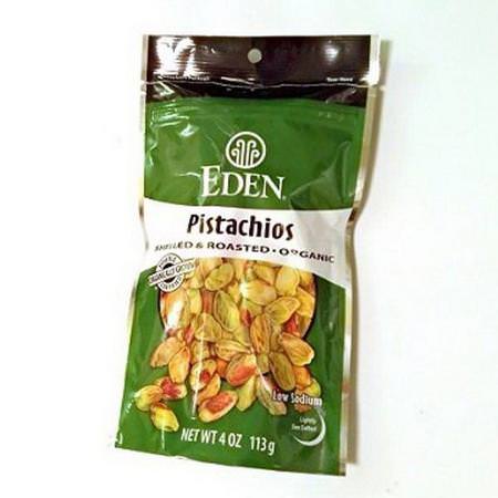 Eden Foods Snacks, Pistascher, Frön, Nötter