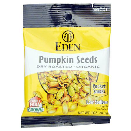 Eden Foods Pumpkin Seeds Pepitas Snacks - Mellanmål, Pepitas, Pumpafrön