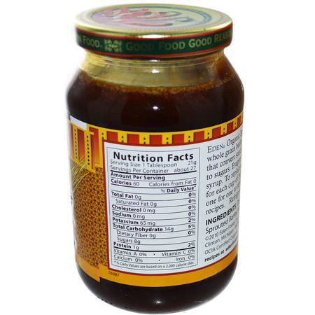 Sötningsmedel, Honung: Eden Foods, Organic Traditional Barley Malt Syrup, 1.25 lbs (566 g)