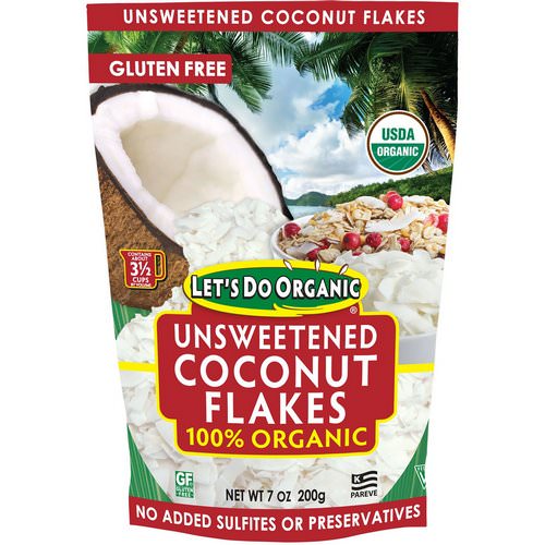 Edward & Sons, Let's Do Organic, 100% Organic Unsweetened Coconut Flakes, 7 oz (200 g) Review