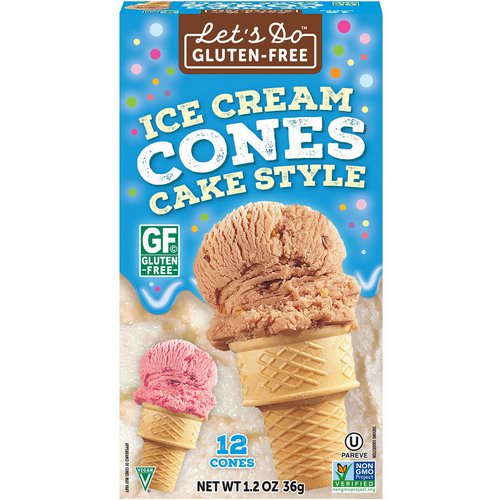 Edward & Sons, Let's Do Organic, Gluten Free Ice Cream Cones, Cake Style, 12 Cones Review