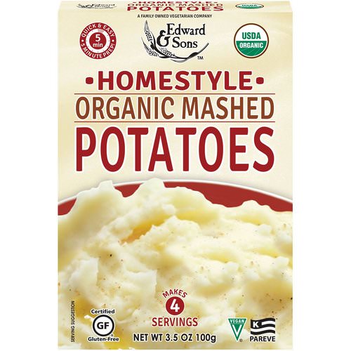 Edward & Sons, Organic Mashed Potatoes, Home Style, 3.5 oz (100 g) Review