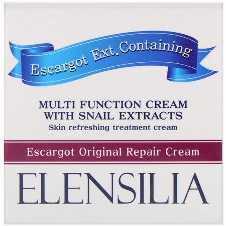 K-Beauty Moisturizers, Krämer, Ansiktsfuktare, Skönhet: Elensilia, Escargot Original Repair Cream, 50 g