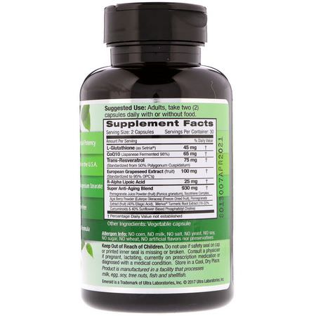 Antioxidant, Antioxidanter, Kosttillskott: Emerald Laboratories, Anti-Aging Complex, 60 Vegetable Caps