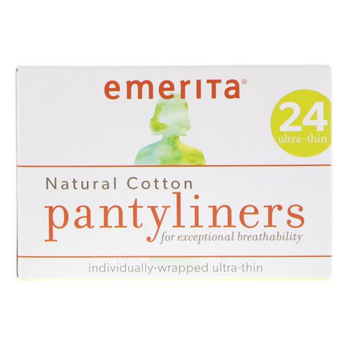 Emerita, Natural Cotton Pantyliners, Ultra-Thin, 24 Pantyliners Review