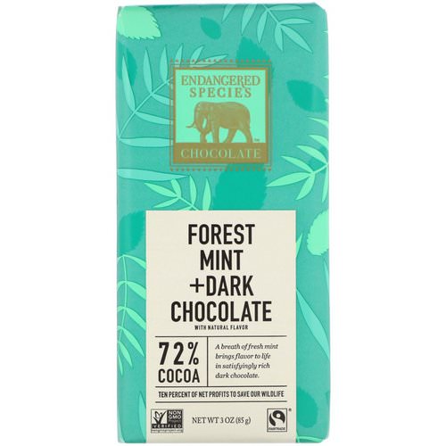 Endangered Species Chocolate, Forest Mint + Dark Chocolate, 3 oz (85 g) Review