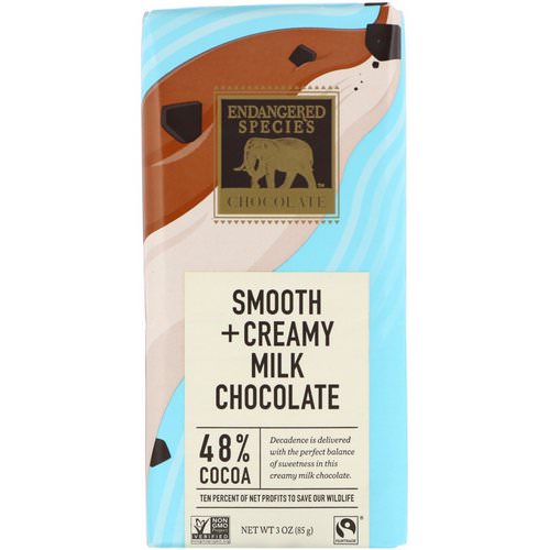 Endangered Species Chocolate, Smooth + Creamy Milk Chocolate, 3 oz (85 g) Review