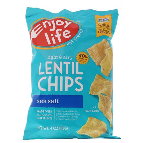 Enjoy Life Foods, Light & Airy Lentil Chips, Sea Salt, 4 oz (113 g) Review