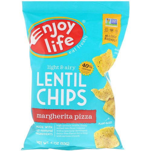 Enjoy Life Foods, Light & Airy Lentil Chips, Margherita Pizza Flavor, 4 oz (113 g) Review