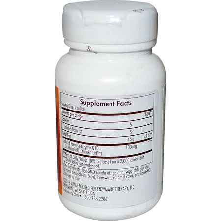 Coq10, Ubiquinol, Antioxidanter, Kosttillskott: Nature's Way, ActivLife Q10, 100 mg, 60 Softgels