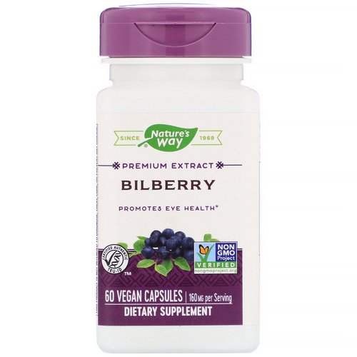 Nature's Way, Bilberry Extract, Eye Health, 60 Veggie Caps Review