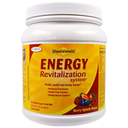 Enzymatic Therapy, Fatigued to Fantastic! Energy Revitalization System, Berry Splash Flavor, 1.3 lbs (609 g) Review