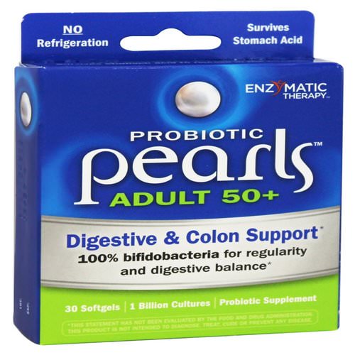 Enzymatic Therapy, Probiotic Pearls Adult 50+, 30 Softgels Review