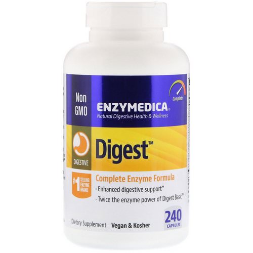 Enzymedica, Digest Complete Enzyme Formula, 240 Capsules Review