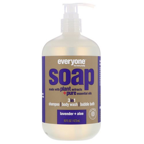 EO Products, Everyone Soap, 3 in 1, Lavender + Aloe, 16 fl oz (473 ml) Review