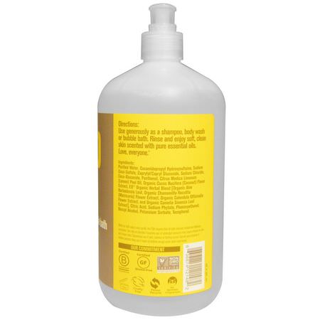 Schampo, Hårvård, Duschgel, Kroppstvätt: EO Products, Everyone Soap for Every Body, 3 in 1, Coconut + Lemon, 32 fl oz (946 ml)