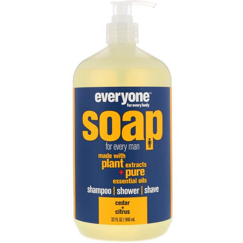 EO Products, Everyone Soap for Every Man, Cedar + Citrus, 32 fl oz (946 ml) Review