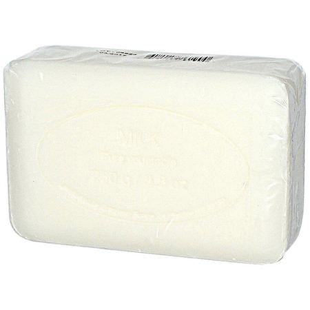 Bar Soap, Shower, Bath: European Soaps, Pre de Provence, Bar Soap, Milk, 8.8 oz (250 g)
