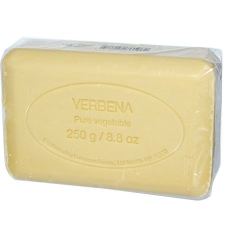 Bar Soap, Shower, Bath: European Soaps, Pre de Provence Bar Soap, Verbena, 8.8 oz (250 g)