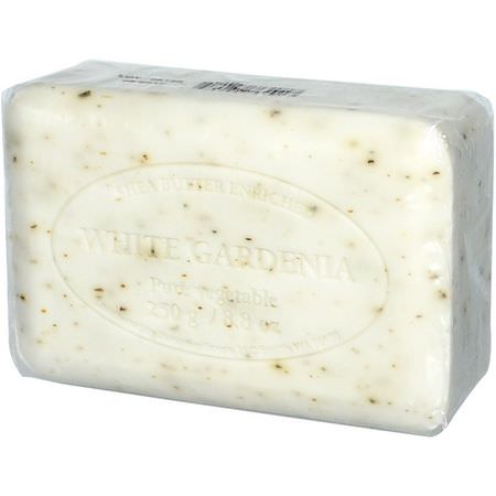 Exfoliating Soap, Bar Soap, Shower, Bath: European Soaps, Pre de Provence, Bar Soap, White Gardenia, 8.8 oz (250 g)
