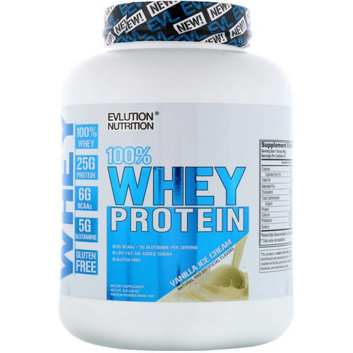 EVLution Nutrition, 100% Whey Protein, Vanilla Ice Cream, 4 lb (1814 g) Review