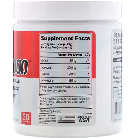Bcaa, Aminosyror, Kosttillskott: EVLution Nutrition, BCAA 5000, Cherry Limeade, 8.8 oz (249 g)