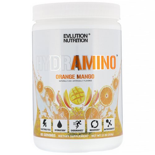 EVLution Nutrition, Hydramino, Orange Mango, 11 oz (312 g) Review