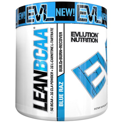 EVLution Nutrition, Stimulant Free Lean BCAA, Fat Burner, Endurance, Recovery, Build Muscle, Blue Raz, 9.4 oz (267 g) Review