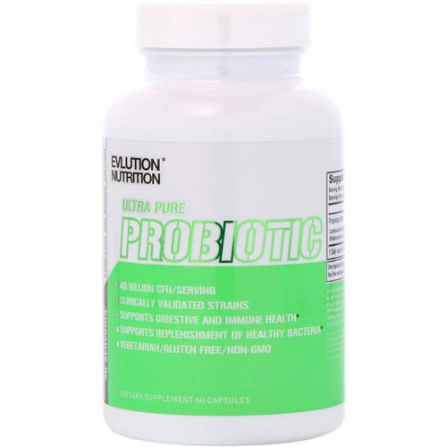EVLution Nutrition, Ultra Pure Probiotic, 40 Billion CFU, 60 Capsules Review
